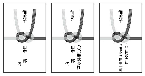 香典袋の書き方例