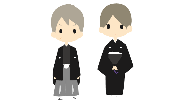 正喪服である和装の喪服