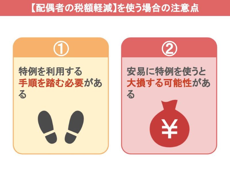 配偶者の税額軽減を使う場合の注意点２つ
