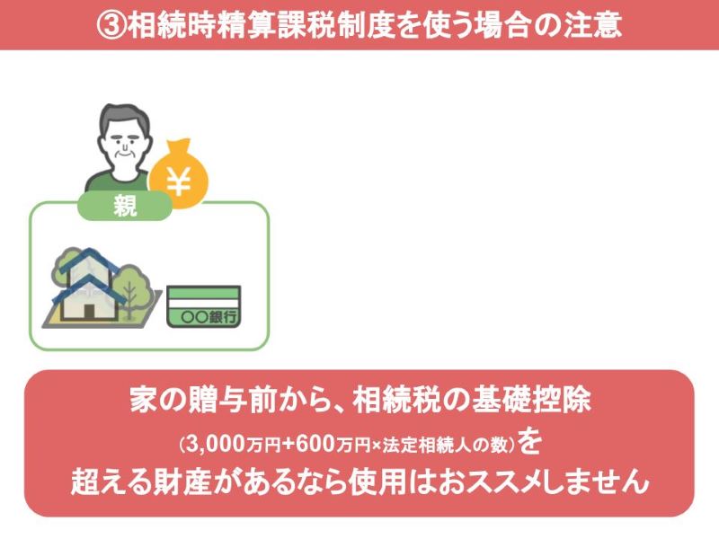 相続時精算課税制度の注意点