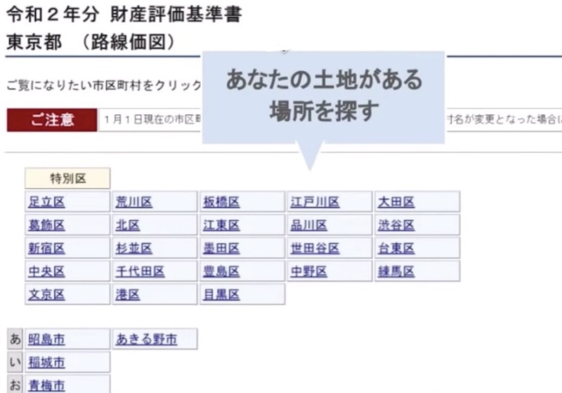 倍率地域の場合