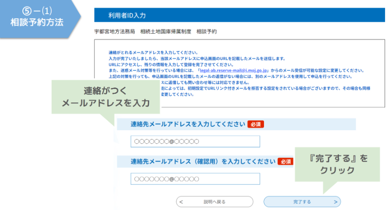 メールアドレスを入力