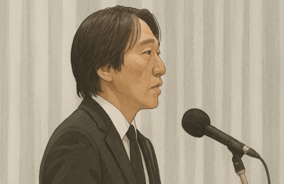 長嶋茂雄に対して弔辞を読む松井秀喜