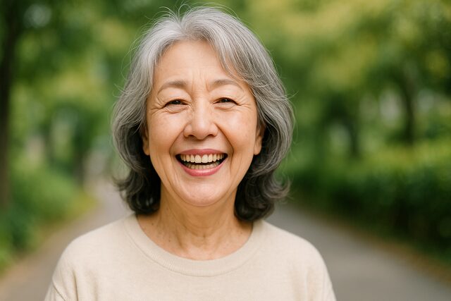 笑顔の女性