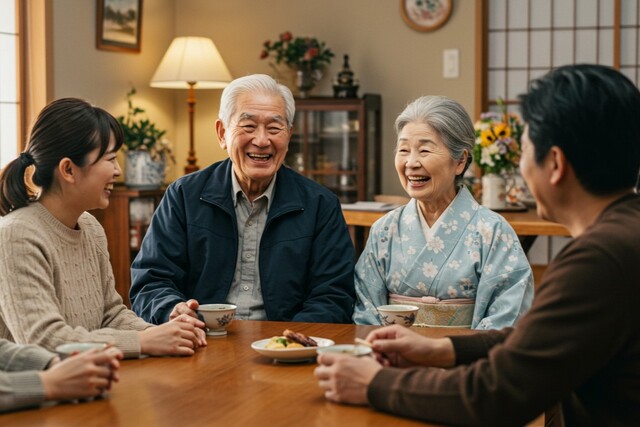 家族団らんの様子