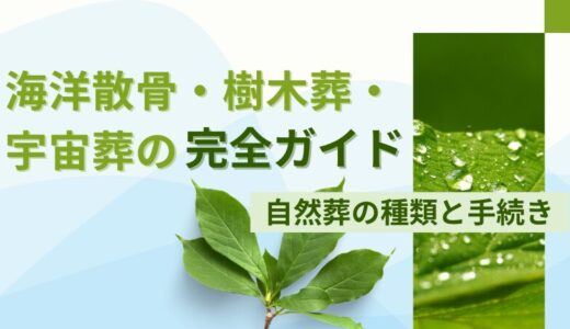 自然葬の種類と手続き｜海洋散骨・樹木葬・宇宙葬の完全ガイド